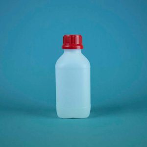 1l hdpe wide neck white bottle red cap