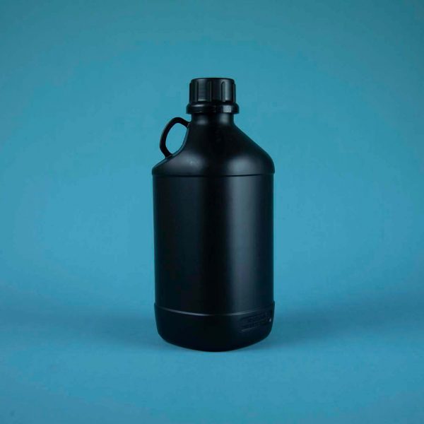 2.5l HDPE liquid black bottle black cap