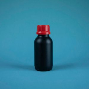 500ml hdpe un liquid black bottle red cap