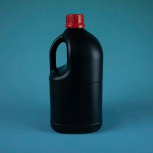 5l UN HDPE UN liquid black bottle with a red cap