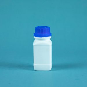100ml hdpe wide neck white bottle blue cap