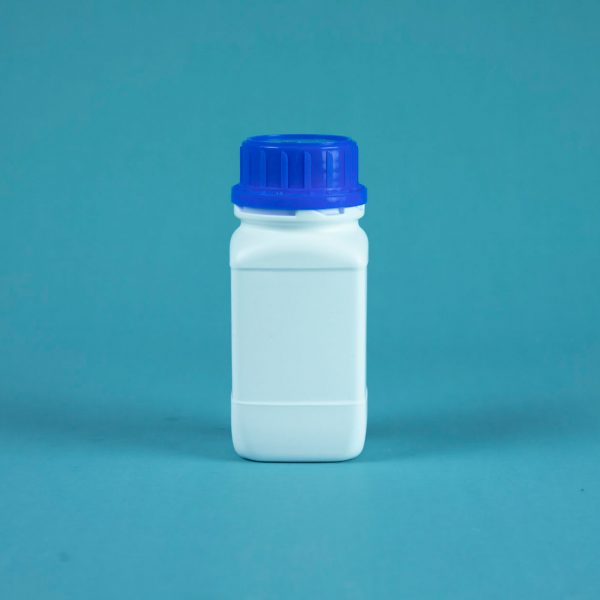 250ml hdpe wide neck white bottle blue cap