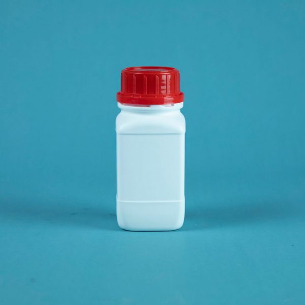 250ml hdpe wide neck white bottle red cap